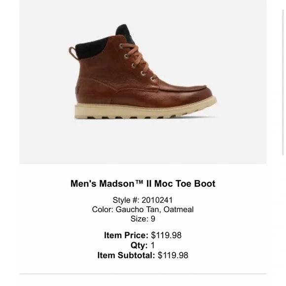 Sorel Men’s Boots - Picture 1 of 4